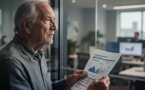 Eine nachdenkliche ältere Person betrachtet ein Dokument mit Finanzdiagrammen, mit einem Fenster im Hintergrund. - Foto: über boerse-global.de