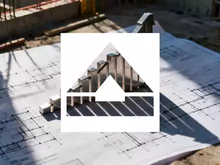 Abstrakte Darstellung von Zinsentscheidungen, die einen Schatten auf eine Baustelle oder Baupläne werfen, symbolisiert Risiko. - Foto: über boerse-global.de