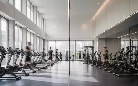 Modernes Fitnessstudio mit stilvollen Geräten und Personen beim Training, symbolisiert Wachstum und positiven Ausblick. - Foto: über boerse-global.de