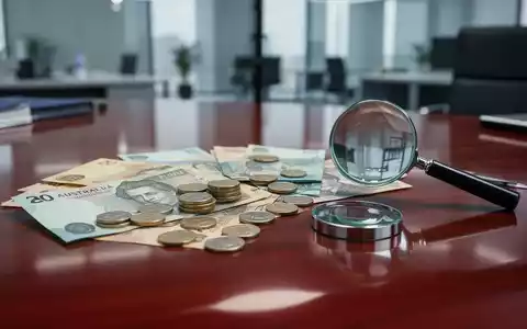 Nahaufnahme von australischen Dollarnoten und Münzen auf einem Schreibtisch mit einer Lupe, die Finanzanalyse symbolisiert. - Foto: über boerse-global.de