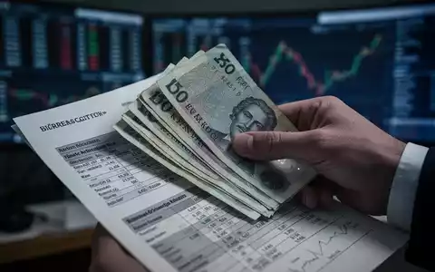 Eine Hand hält schwedische Kronen-Banknoten und Wertpapiere, mit einem unscharfen Finanzbüro im Hintergrund. - Foto: über boerse-global.de