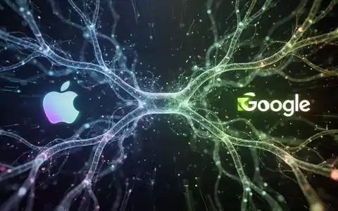 An abstract, glowing neural network representing AI, with interconnected nodes and lines in blue, green, and red hues. - Foto: über boerse-global.de