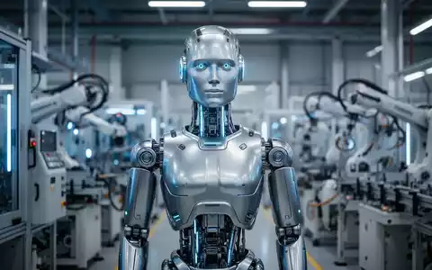 A sophisticated humanoid robot stands in a high-tech manufacturing facility, symbolizing Figure AI's growth and industrial focus. - Foto: über boerse-global.de