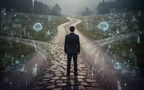 Eine Person steht an einer Weggabelung, eine metaphorische Darstellung der Herausforderungen bei der Gewohnheitsänderung. - Foto: über boerse-global.de