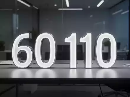Eine Nahaufnahme der Zahlen „60“ und „110“ in elegantem Design, die steuerliche Freibeträge symbolisieren, auf einem Schreibtisch. - Foto: über boerse-global.de