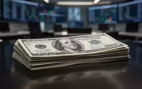 Ein Stapel neuer US-Dollar-Scheine auf einer polierten Oberfläche mit einem unscharfen Hintergrund eines Finanzbüros. - Foto: über boerse-global.de