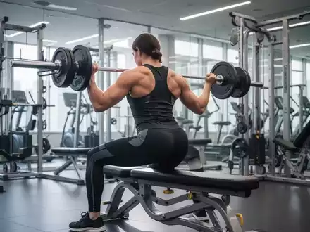 Eine Person führt eine Rückenübung in einem modernen Fitnessstudio durch, um Hüftbeuger und Rückenmuskulatur zu stärken. - Foto: über boerse-global.de