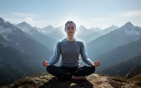 Eine Person meditiert in einer ruhigen Berglandschaft, die geistige Klarheit und Sauerstofffluss symbolisiert. - Foto: über boerse-global.de