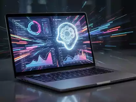 Ein Laptop mit einem digitalen Assistenten-Symbol, das die schnelle und effiziente Nutzung von Microsoft 365 Copilot darstellt. - Foto: über boerse-global.de
