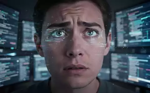 Ein Gesicht, beleuchtet von mehreren digitalen Bildschirmen, die sich in den Augen spiegeln und Ablenkung und Überforderung ausdrücken. - Foto: über boerse-global.de