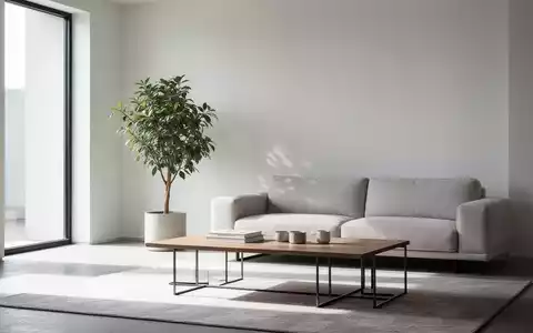 Ein minimalistisches Wohnzimmer mit aufgeräumten Oberflächen und viel natürlichem Licht, das Ruhe und Ordnung ausstrahlt. - Foto: über boerse-global.de