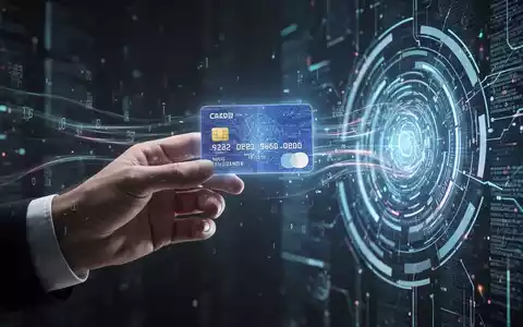 A digital hand presenting a holographic credit card to an AI interface, symbolizing the partnership between Visa and OpenAI. - Foto: über boerse-global.de