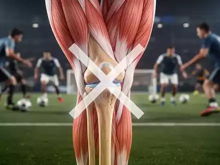 Nahaufnahme eines menschlichen Kniegelenks mit angedeuteter X-Bein-Stellung und verschwommenem Sporthintergrund. - Foto: über boerse-global.de