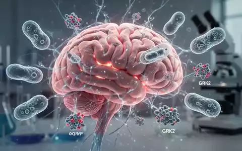 Ein detailliertes Bild eines menschlichen Gehirns mit leuchtenden neuronalen Netzen und mikroskopischen Ansichten von Zellen. - Foto: über boerse-global.de