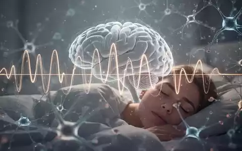 Eine abstrakte Darstellung von Gehirnwellen und neuronalen Netzwerken, die die Bedeutung von Schlaf fĂŒr die Gehirngesundheit symbolisiert. - Foto: ĂŒber boerse-global.de