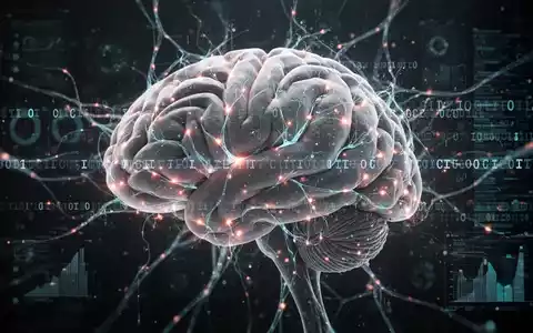 Ein stilisiertes Gehirn mit leuchtenden neuronalen Netzen, überlagert von genetischem Code und digitalen Datenvisualisierungen. - Foto: über boerse-global.de