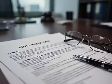 Nahaufnahme eines juristischen Dokuments mit Text zur Unwirksamkeit von Klauseln, ein Stift liegt darauf, im Hintergrund verschwommen ein Büro. - Foto: über boerse-global.de