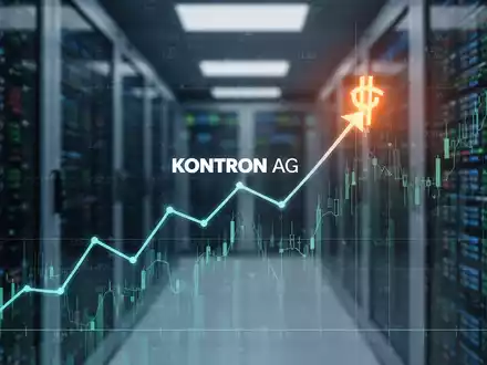 Ein stilisierter, moderner Graph mit einem Aufwärtstrend, überlagert mit abstrakten digitalen Börsendaten und einem leuchtenden Aktiensymbol. - Foto: über boerse-global.de