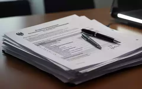 Ein Stapel deutscher Rechtsdokumente oder Formulare auf einem Schreibtisch mit einem Stift, der darauf liegt. - Foto: über boerse-global.de