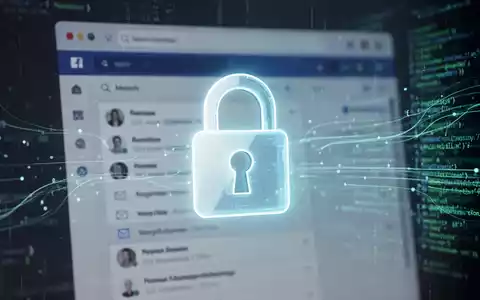 A glowing padlock icon over a blurred email interface, with abstract data streams, symbolizing email security and technology. - Foto: ĂŒber boerse-global.de