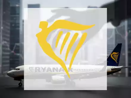Ein Schatten, der eine Aufsichtsbehörde darstellt, liegt über einem Modellflugzeug von Ryanair vor einem Finanzhintergrund. - Foto: über boerse-global.de