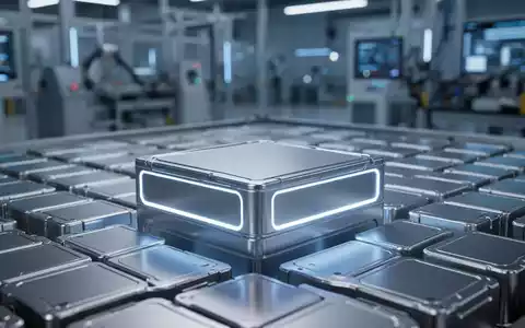 Nahaufnahme einer futuristischen Natrium-Ionen-Batteriezelle mit diffusem Licht in einer High-Tech-Produktionsanlage. - Foto: über boerse-global.de