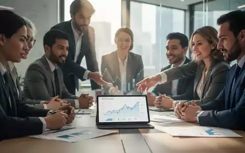 Geschäftsleute besprechen Gehaltsdaten auf einem Tablet in einem modernen Büro, symbolisierend Entgelttransparenz und neue EU-Richtlinien. - Foto: über boerse-global.de