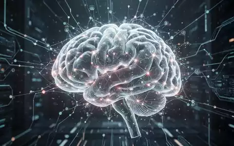 Eine futuristische Darstellung eines leuchtenden neuronalen Netzes, das eine Verbindung von Gehirn und Technologie symbolisiert. - Foto: über boerse-global.de