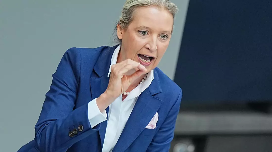 Weidel rechnet mit der Regierung generell ab. - Bild: Michael Kappeler/dpa
