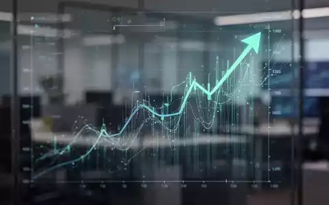 Ein stilisierter Finanzgraph mit aufsteigendem Trend auf einem digitalen Display, der Rekordauftragsbestände und Wachstum symbolisiert. - Foto: über boerse-global.de