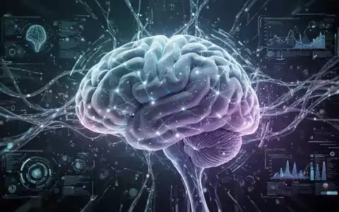 Abstrakte Darstellung eines menschlichen Gehirns mit leuchtenden neuronalen Netzen und digitalen Datenströmen, die KI und medizinische Forschung symbolisieren. - Foto: über boerse-global.de