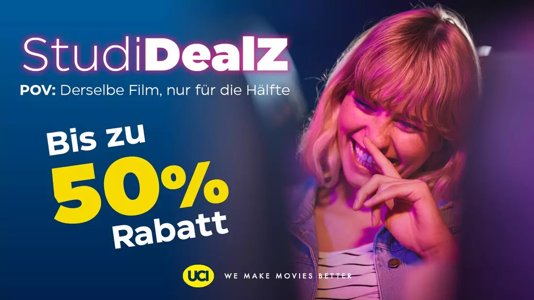 6 Monate Kino für nur 99 Euro: UCI's StudiDealZ bieten Studenten Rabatte bis zu 50% - Bild: presseportal.de