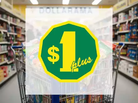 Ein Einkaufswagen voller bunter Discount-Produkte in einem hell erleuchteten Dollarama-Laden, der Umsatzwachstum symbolisiert. - Foto: über boerse-global.de