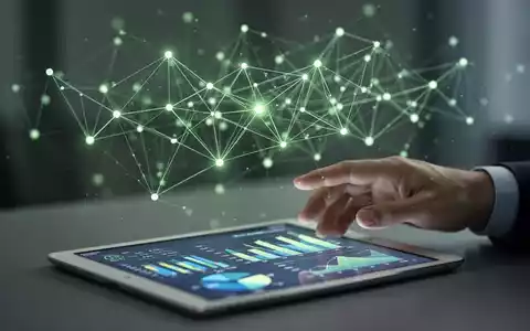 Eine Nahaufnahme eines abstrakten, leuchtenden Netzwerks aus Datenpunkten und Linien, das Nachhaltigkeitsberichterstattung und ESG-Governance symbolisiert. - Foto: über boerse-global.de