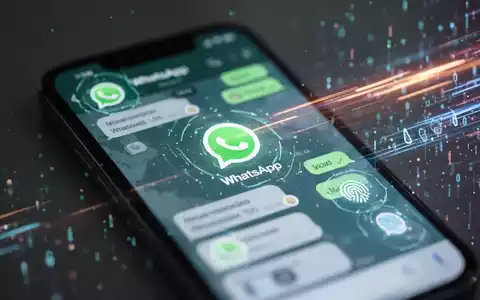 Close-up of a smartphone screen showing the WhatsApp chat interface with privacy and data icons, representing new features. - Foto: über boerse-global.de