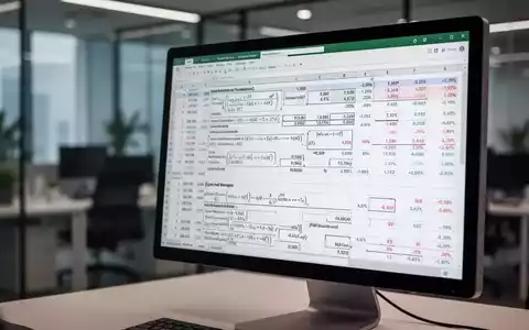 A close-up of a computer screen showing an Excel spreadsheet with financial data and PIVOTBY formulas, illustrating data summarization. - Foto: über boerse-global.de