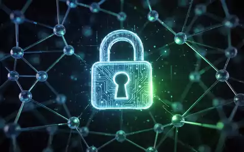 A glowing digital padlock icon over a network of interconnected nodes, symbolizing secure digital authentication and cybersecurity. - Foto: über boerse-global.de