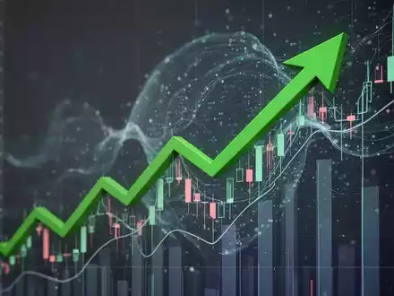 Ein stilisierter, aufwärts gerichteter Börsenchart mit einem grünen Pfeil, der starkes positives Wachstum symbolisiert. - Foto: über boerse-global.de
