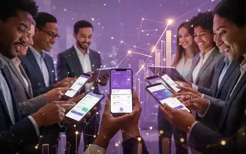 Eine vielfältige Gruppe von Menschen, die digitale Finanzdienstleistungen auf verschiedenen Geräten nutzen, symbolisiert 135 Millionen Kunden. - Foto: über boerse-global.de