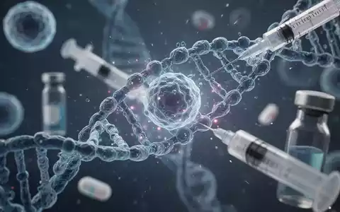 Eine Nahaufnahme von mikroskopischen Zellen und einer DNA-Helix, die Forschung und Medikamentenentwicklung symbolisiert. - Foto: über boerse-global.de