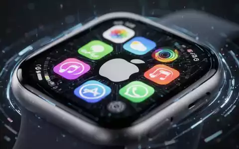 An Apple Watch face with app icons, one app icon is missing, symbolizing the removal of an application from the watchOS beta. - Foto: über boerse-global.de