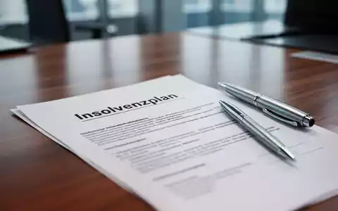 Ein Insolvenzplan-Dokument auf einem Schreibtisch mit einem Stift daneben, symbolisiert Unternehmenssanierung und juristische Verfahren. - Foto: über boerse-global.de