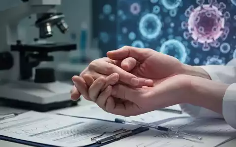 Nahaufnahme von Händen, die Fürsorge und medizinische Behandlung symbolisieren, mit verschwommenem, wissenschaftlichem Hintergrund. - Foto: über boerse-global.de