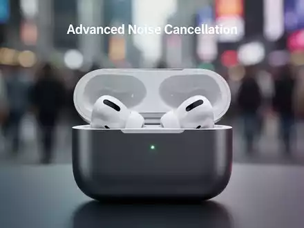 Apple AirPods Pro 3 earbuds in their charging case, highlighting their advanced noise cancellation technology. - Foto: über boerse-global.de
