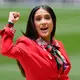 Schauspielerin Salma Hayek trat als WM-Botschafterin auf. - Bild: Natacha Pisarenko/AP/dpa