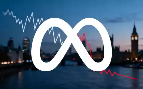 Ein fallender Börsenkurs-Graph vor dem verschwommenen Hintergrund der Londoner Skyline bei Dämmerung, der Regulierungsangst symbolisiert. - Foto: über boerse-global.de