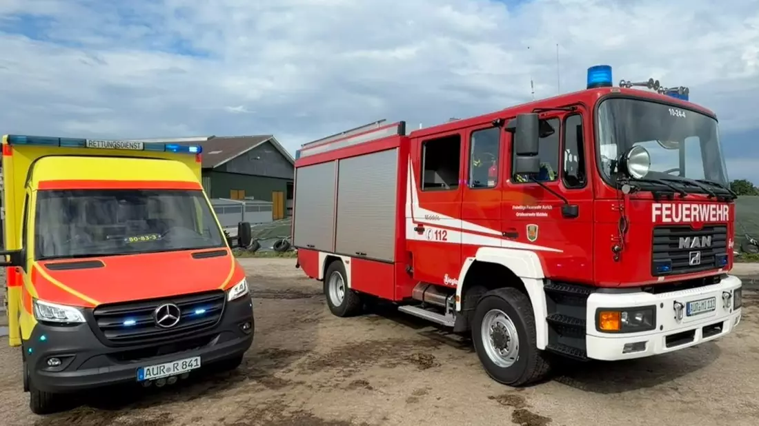 FW-AUR: Personenrettung nach Unfall auf Hof - Bild: presseportal.de