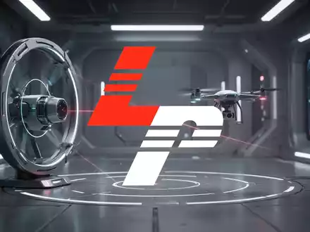 Ein futuristisches Lasersystem, das eine Drohne in der Luft anvisiert, mit einem subtilen Laserstrahl und technologischem Glühen. - Foto: über boerse-global.de