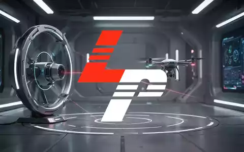 Ein futuristisches Lasersystem, das eine Drohne in der Luft anvisiert, mit einem subtilen Laserstrahl und technologischem Glühen. - Foto: über boerse-global.de