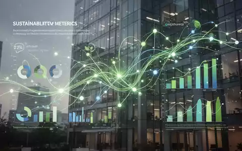 Eine stilisierte, leuchtende Infografik mit Datenpunkten und Verbindungslinien vor einem unscharfen Hintergrund eines modernen Bürogebäudes. - Foto: über boerse-global.de